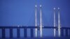 The Oresund bridge is seen after the Swedish government decided to close the border to visitors from Denmark, to fight the spread of coronavirus disease (COVID-19), in Malmo, Sweden, Dec. 21, 2020.