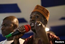 Idris Isiaku Abdullahi, a former university lecturer, speaks during Nigeria's "Brekete Family" radio program, at Human Rights Radio in Abuja, Nigeria, June 26, 2018.