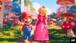 Potongan gambar dari film Super Mario Bros yang dirilis oleh Universal Studios. (Foto: Nintendo and Universal Studios via AP)