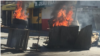 On Feb. 11, 2019, a flaming barricade in Port au Prince, Haiti, where protesters are decrying impossible living conditions, corruption and demanding the president resign.