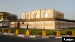 A general view of the Taliban Afghanistan Political Office in Doha, Qatar, June 18, 2013. 