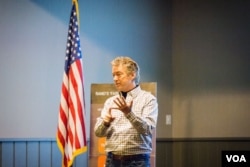 保罗参议员希望中国在处理朝鲜问题上与美国进一步协作。（美国之音记者方正拍摄）