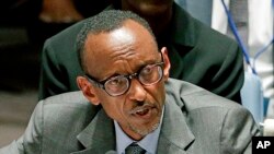 FILE- Rwandan President Paul Kagame.