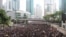两百万人反《逃犯条例》修法大游行会带来香港未来相对稳定吗？（美国之音记者申华拍摄）