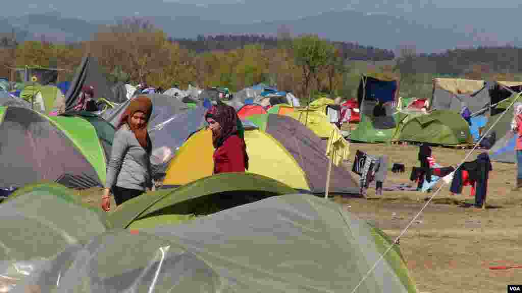 Winter rains destroyed many of refugees&rsquo; tents, with some people falling ill from the cold temperatures. Travelers say if the refugees still here in the summer, the heat may be worse than the rains, in Idomeni, Greece, March 31, 2016. (Photo - H. Murdock)