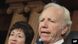 Senator AS Joe Lieberman dan Senator Susan Collins menyerukan hukuman berat bagi anggota Paswalpres yang bermasalah (foto: dok).