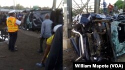 L'accident à Maputo, le 25 mars 2018. (VOA Mozambique)