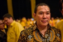 Tommy Suharto, saat menghadiri HUT ke-50 Partai Golkar di Jakarta, 28 Oktober 2014. (AFP)