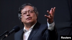 FILE: Presiden Kolombia Gustavo Petro di Bogota, Kolombia 3 Agustus 2023. (REUTERS/Vannessa Jimenez)