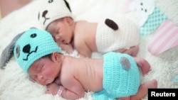 These newborn babies in Bangkok, Thailand, curled up on a fuzzy blanket look so cozy! . (REUTERS/Athit Perawongmetha, December 2017)