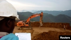 La mine à ciel ouvert de Banro à Twangiza, RDC, le 28 septembre 2011.