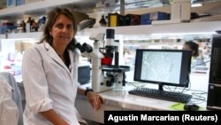 Marina Simian, a medical researcher, poses for a picture in Buenos Aires, Argentina May 9, 2019. (REUTERS/Agustin Marcarian)