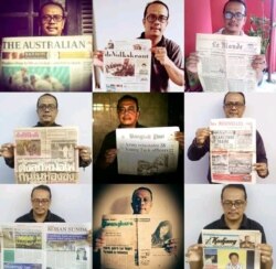 Kin Sanubary dengan berbagai penerbitan koleksinya (dok. pribadi).