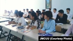 Students of the newly-opened Journalism and Mass Communications University of Uzbekistan in Tashkent, the country's capital city, in September 2018 (JMCUU)