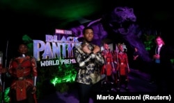 Cast member Chadwick Boseman poses at the premiere of "Black Panther" in Los Angeles, California, U.S., January 29, 2018. REUTERS