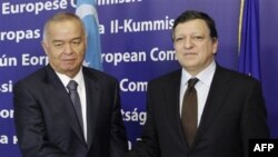 Prezident Islom Karimov Yevropa Komissiyasi raisi Joze Manuel Barroso bilan, Bryussel, 24 yanvar 2011