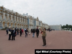 Management consultant Ajai Mittal visits St. Petersburg during a cruise of Baltic countries along with more than 50 college alumni.