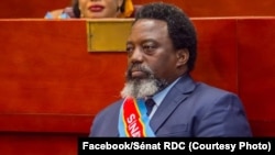 L'ancien président de la RDC, Joseph Kabila, a pris son siège de Sénateur à vie à la rentrée parlementaire à Kinshasa, 15 septembre 2020. (Facebook/Sénat RDC)