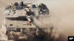 تصویری از یک تانک اسرائیلی (آرشیو)