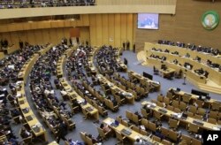 Mkutano wa Umoja wa Afrika wakiwa katika kikao cha 35 cha kawaida huko Addis Ababa, Ethiopia, Jumomosi Feb 5, 2022.