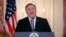Secretary of State Mike Pompeo speaks on the release of the 2019 Trafficking in Person (TIP) Report at the US State Department in Washington, Thursday, June 20, 2019. (AP Photo/Pablo Martinez Monsivais)
