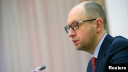 FILE - Ukrainian Prime Minister Arseniy Yatsenyuk.