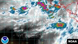Location of tropical storm Pilar in Pacific Ocean near Mexico, Sept. 25, 2017.