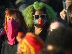 People gather to protest the killing of George Floyd on May 30, 2020, in Minneapolis, Minnesota.