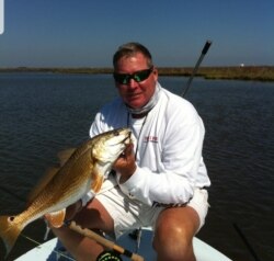 Buras, Louisiana, fishing charter operator Ryan Lambert says once the oil spill happened, 'My livelihood was done.' (Matt Haines/VOA)