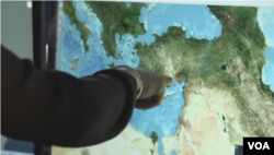 Map showing fishing activity