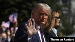 U.S. President Trump and first lady departs for the presidential debate, in Washington