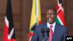 Kenya's President Wiliiam Ruto speaks during a press conference at State House in Nairobi on July 04, 2024.