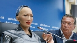 In this file photo, Hanson Robotics’ latest and most advanced robot Sophia attends a news conference after a meeting with young inventors and officials in Kiev, Ukraine October 11, 2018. (REUTERS/Valentyn Ogirenko )