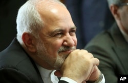 Iranian foreign minister Mohammad Javad Zarif attends a meeting on forming a constitutional committee in Syria at the European headquarters of the United Nations in Geneva, Switzerland, Dec. 18, 2018.