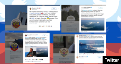 Tweets by the Russian foreign ministry accounts