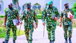 Shugaba Najeriya Muhammadu Buhari Da Shugabannin Jami'an Tsaron Kasa