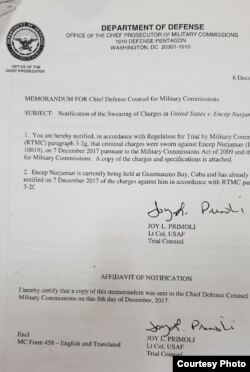 Berkas dakwaan Hambali. (Foto: Courtesy)