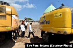 Presiden Joko Widodo di lokasi Gempa Lombok.