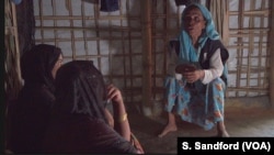 Fifty-year-old Nur Begum, who was among the mass exodus of Rohingya from Myanmar last fall, is one of about 20 health counseling volunteers working for UNICEF’s local NGO partner Pulse. They offer up their knowledge to the female population in Balukhali refugee camp.