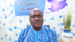 Mahamat Dingadimbaye coordonnateur de la CASIDHO, le 2 juin 2021. (VOA/André Kodmadjingar)