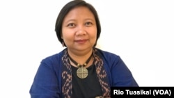 Ketua Pusat Studi Migrasi Migrant Care, Anis Hidayah. (Foto: Rio Tuasikal/VOA)