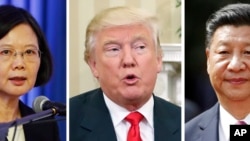Rais wa Taiwan,Tsai Ing-wen rais mteule wa Marekani Donald Trump na Rais wa China, Xi Jinping