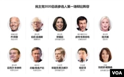 民主党2020总统参选人第一场辩论阵容