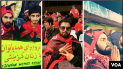 تعدادی از زنان روز شنبه با گریم مردانه به تماشای بازی پرسپولیس – کاشیما در بازی فینال لیگ قهرمانان آسیا رفتند.