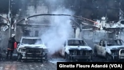 Des affrontements ont eu lieu à Cotonou, Benin, le 1er mai 2019. (VOA/Ginette Fleure Adandé)