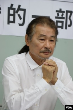 前民进党主席施明德（美国之音杨明拍摄）