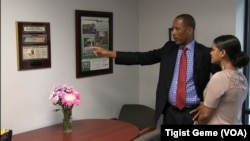 Tashitaa Tufaa, owner, CEO and president of Metropolitan Transportation Network Inc., at the company's headquarters, in Fridley, Minnesota, Aug. 9, 2017.