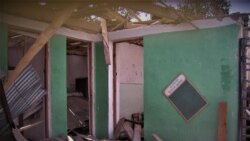 დაწყებითი სკოლის შენობა ნიქოზში, დაბომბვის შემდეგ. 2008 წლის აგვისტო