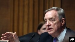 FILE - Democratic Senator Dick Durbin.
