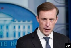 BidenWhite House national security adviser Jake Sullivan speaks during the daily briefing at the White House in Washington, Oct. 26, 2021.